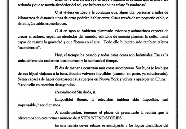 Imagen de cabecera de Astounding Stories en español