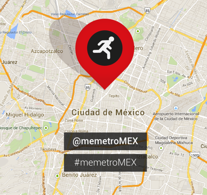 Nodo abierto en la  App Memetro para Méxíco DF