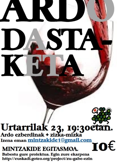 Mintzakide Saio Osagarria: Ardo dastaketa!