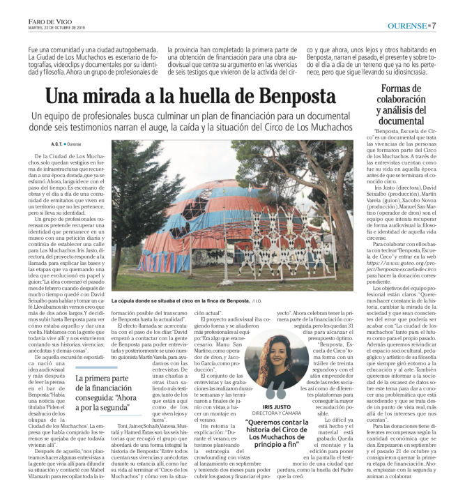 Una mirada a la huella de Benposta