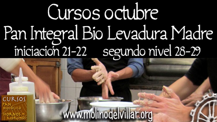 En octubre, dos Cursos de Pan Integral con Levadura Madre e ingredientes biológicos 