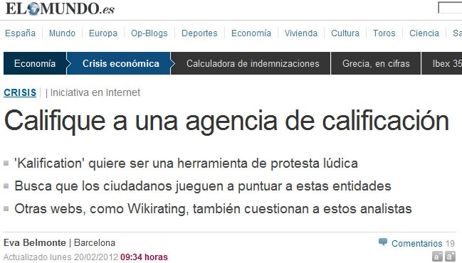 Kalification hoy en ElMundo
