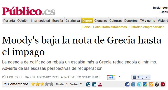 Cuando el futuro de una población queda sometido a una nota