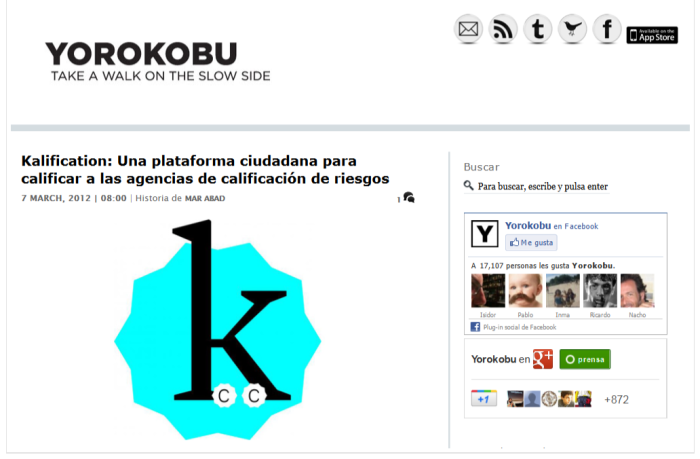 Kalification en Yorokobu